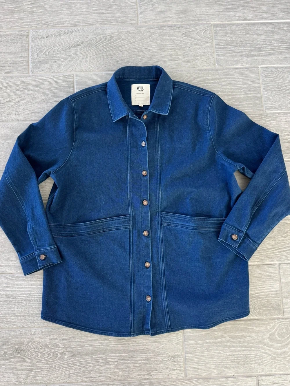 SEZANE Will Jacket Indigo Denim Size XXL VGUC - Picture 4 of 8